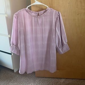 Flowy light pink blouse 3/4 sleeve size M
